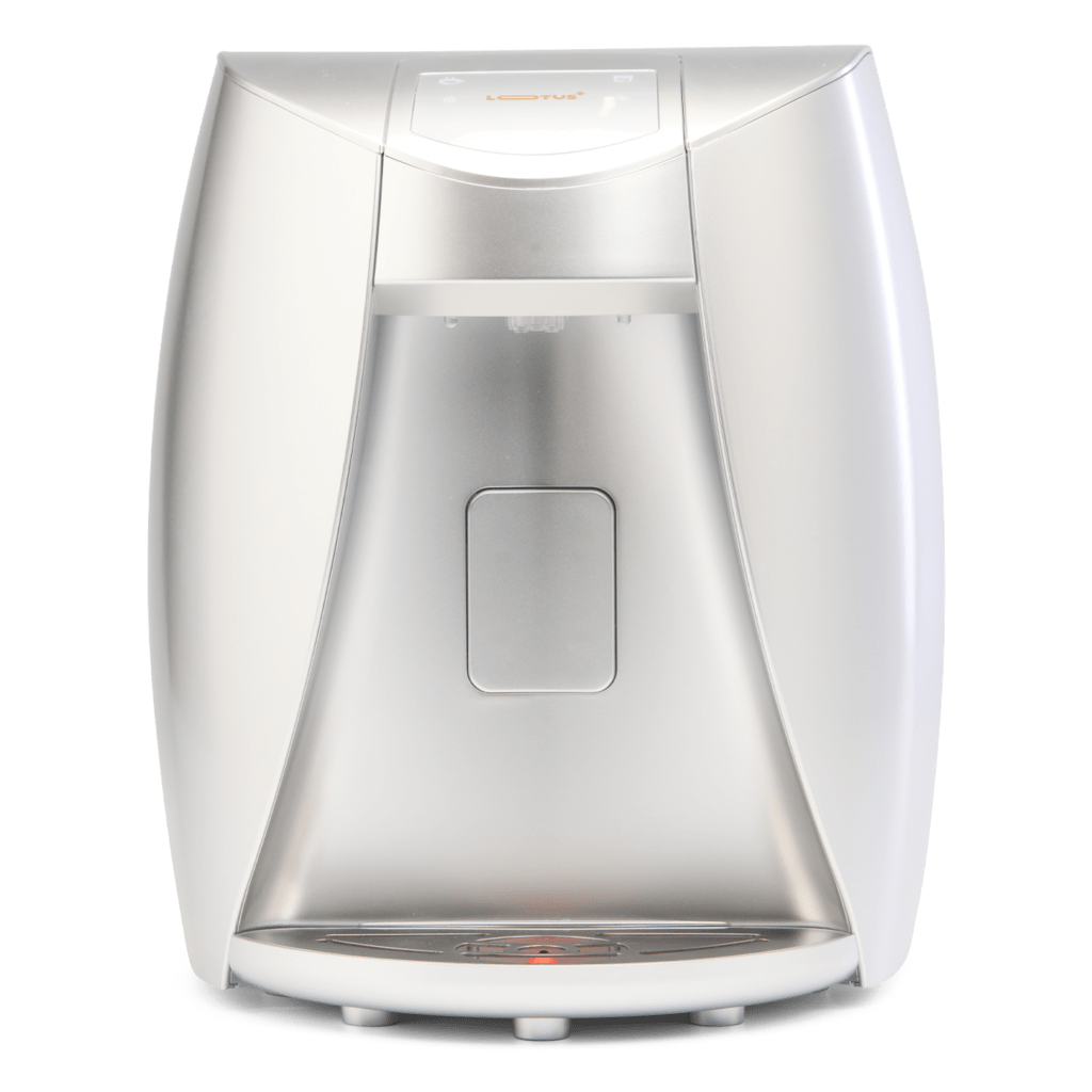 SPIRIT Lotus+ UV countertop water dispenser with UV LED in silver