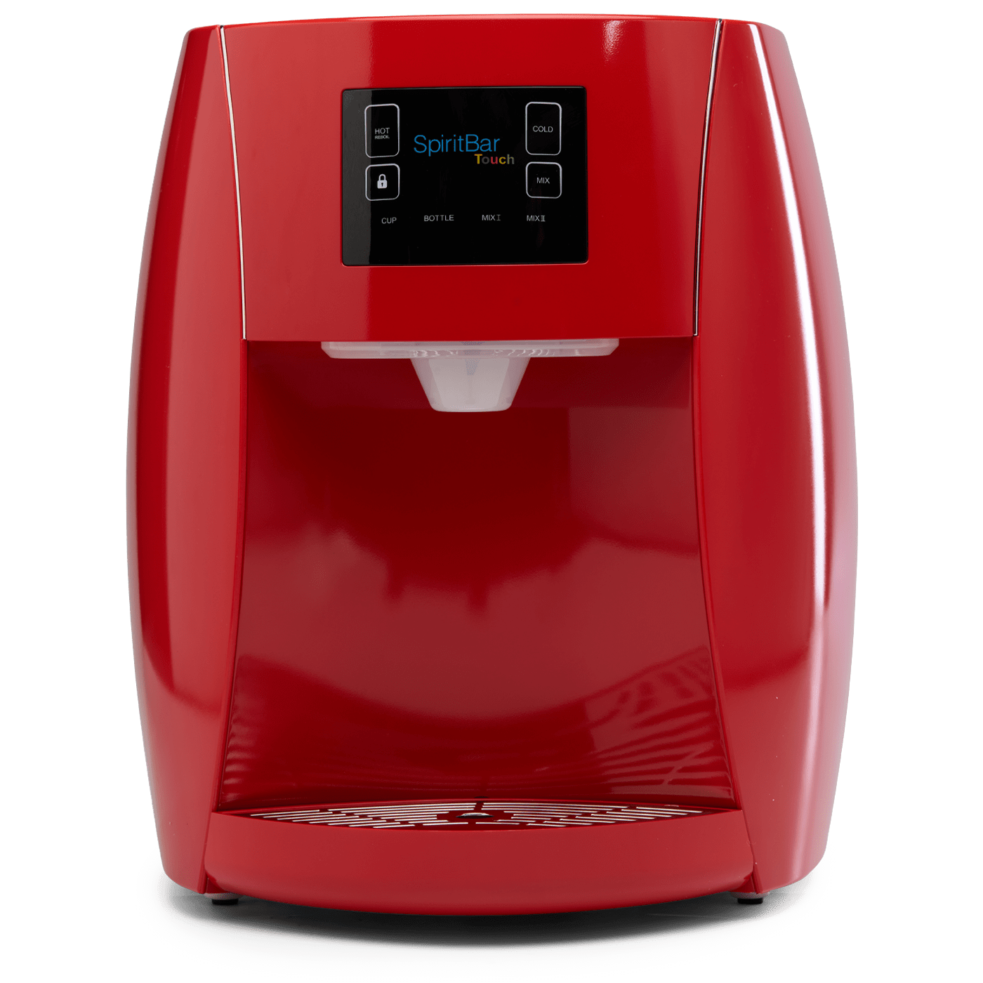 Spirit Bar compact designer water dispenser by SPIRIT — red finish statement piece