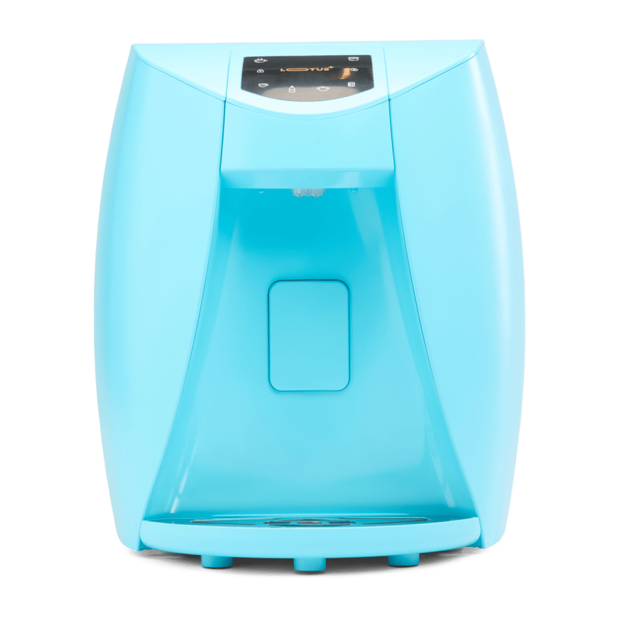 SPIRIT Lotus+ UV countertop water dispenser with UV LED in light blue
