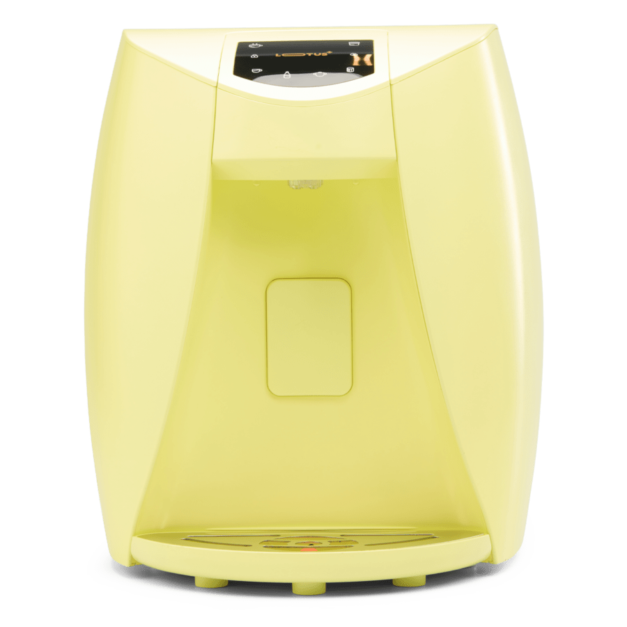 SPIRIT Lotus+ UV countertop water dispenser with UV LED in yellow