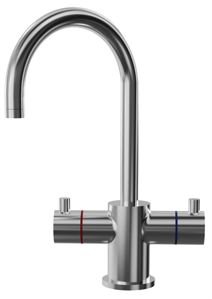 Infinity – Under-sink dual-tap with hot and cold water, brushed stainless steel | Image 101063