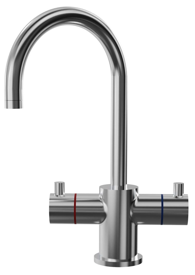 Infinity – Under-sink dual-tap with hot and cold water, brushed stainless steel | Image 101063
